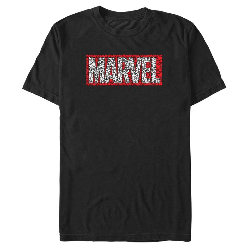 Men's Marvel Heart Fill Logo T-Shirt, 1 of 6