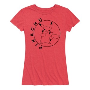 Women's - Pokémon - Pikachu Circle Short Sleeve Graphic T-Shirt - 1 of 4