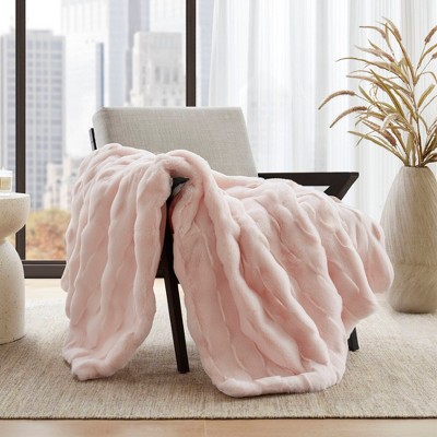 Grungis 1 PCS 50x60" Faux Fur Throw Blankets,Soft Blankets for Bedroom