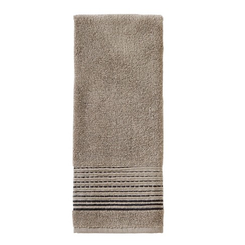 Microstripe Terry Cotton Hand Towel Taupe - Hearth & Hand™ with Magnolia