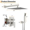 COZONY Rain Shower System with Handheld, 10/12" Stainless Steel 2-Function Wall Mounted Shower Faucet Set with Diverter for Bathroom - 2 of 4