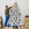 SUGIFT 6ft Artificial Snow Flocked Christmas Tree with 1000 Branch Tips and Sturdy Metal Base - 4 of 4
