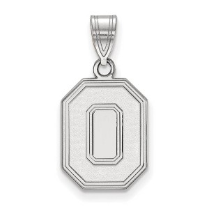 Black Bow Jewelry 10k White Gold Ohio State Buckeyes NCAA Medium Pendant - 1 of 3