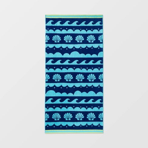 Xl Jacquard Waves Beach Towel Sun Squad Target