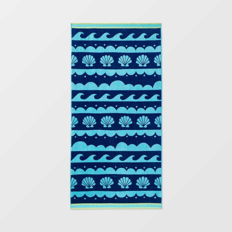 XL Jacquard Waves Beach Towel - Sun Squad&#8482;, 1 of 8