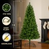 Racxily 6/7FT Unlit Artificial Christmas Tree , PVC Full Branches, Classic Green Holiday Tree with 4-Leg Plastic Stand - 4 of 4
