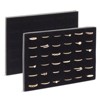 Juvale 6 Pack Black Velvet Ring Organizer for Jewelry Display Trays, 36-Slot Foam Stud Retail Travel Storage Box and Organizer, 7.5 x 5.5 x 0.5 In - 4 of 4