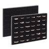 Juvale 6 Pack Black Velvet Ring Organizer for Jewelry Display Trays, 36-Slot Foam Stud Retail Travel Storage Box and Organizer, 7.5 x 5.5 x 0.5 In - image 4 of 4