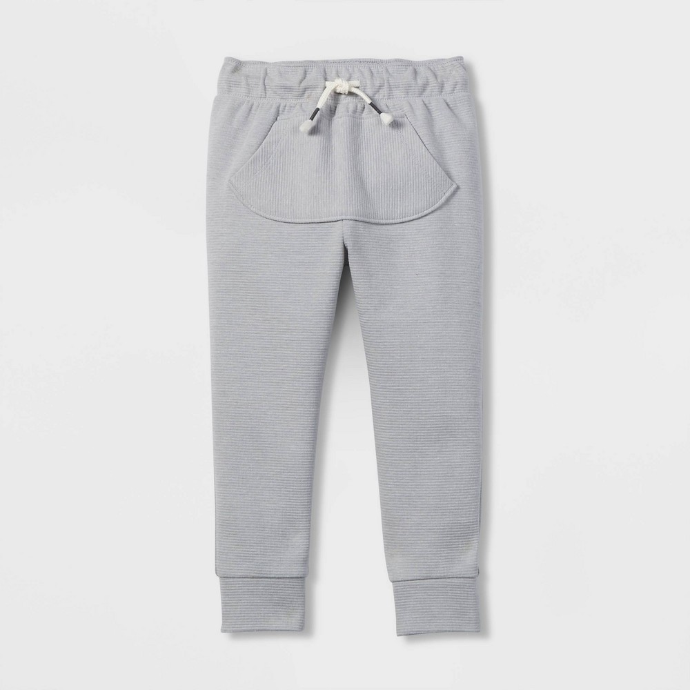 Toddler Boys' Ottoman Knit Jogger Pull-On Pants - Cat & Jack Gray 4T