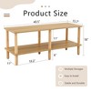 Modern 2-Tier TV Stand for Living Room Furniture,Rectangular Center Table with Open Storage Shelf - 4 of 4