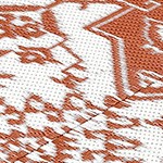 terracotta orange/white