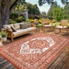 Outdoor Vintage Lightweight Plastic Straw Rug Erasable Stain Resistant Large Area Rugs for Camping Garden Backyard Picnic Reversible Portable Carpet - 2 of 4