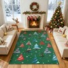 Runner Rug,Washable Rug for Home Decor, Indoor Non Slip Carpet,Soft Low Pile Christmas Rugs with Xmas Tree Motif for Entryway,Living Room,Bedroom - 3 of 4