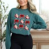 Simply Sage Market Women's Coquette Santa And Bow Chart Long Sleeve Garment Dyed Tee - 2 of 4