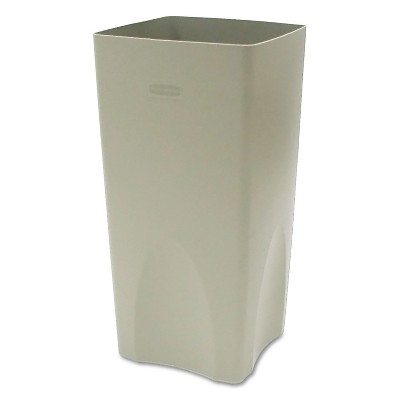  Rubbermaid Commercial Plaza Waste Container Rigid Liner Square Plastic 19gal Beige 356300BGCT 