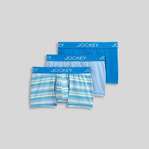 Jockey Generation™ Men's 3pk Microfiber Trunks - Light Blue/net/blue :  Target