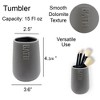 Evideco French Home Goods Modern Dolomite Bathroom Tumbler – Versatile 15 oz Toothbrush Holder, Makeup Brush Cup and Countertop Organizer - 3 of 4