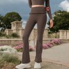 Anna-Kaci Active Women's High-Waisted Flare Pants with Ruffle Waistband - 3 of 4