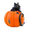 Transpac 6.25 In Halloween Cat Light Up Pumpkin Stars Moon Animal Figurines - 2 of 3
