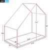 Sapphtopaz Floor House Bed Frame for Kid with Roof Design Platform Bed with Metal Frame for Kids Bedroom, Playroom, Nursery - 4 of 4