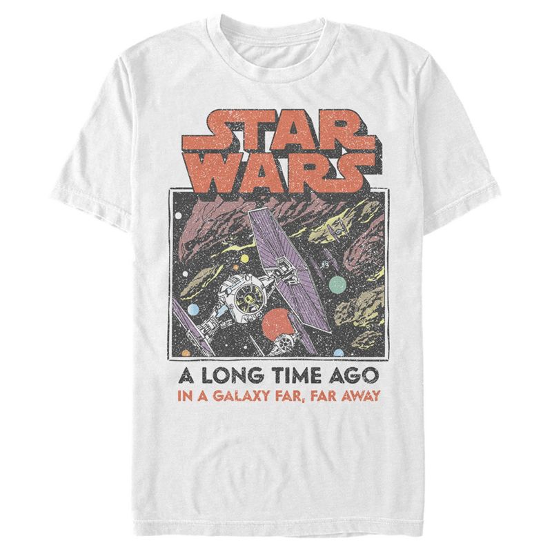 Men's Star Wars Vintage Tie Fighter in Space T-Shirt, 1 of 4