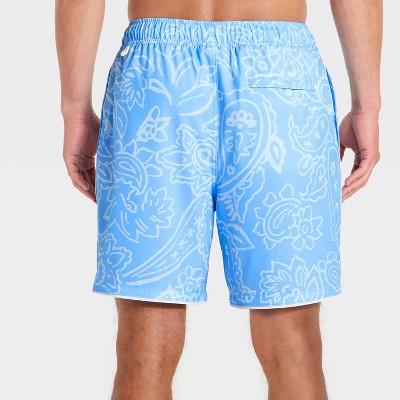 Goodfellow & Co Men's 7" Vacation Collection Paisley Print Swim Trunks - Goodfellow & Co™ Blue Paisley M — фото 2