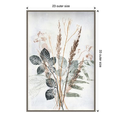 Natural Bouquet Canvas Print with Floating Frame