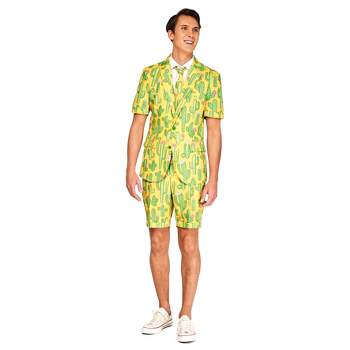 Suitmeister Men's Party Suit - Summer Sunny Yellow Cactus - Multicolor