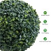 35" Artificial Triple Ball Topiary Tree, UV-Resistant Boxwood Plant for Porch Garden Home Decor (1 Pack) - 4 of 4