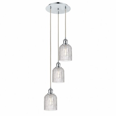 Bridal Veil - 3 Light Cord Hung Multi Pendant In Industrial Style-27.75 Inches Tall and 11.5 Inches Wide