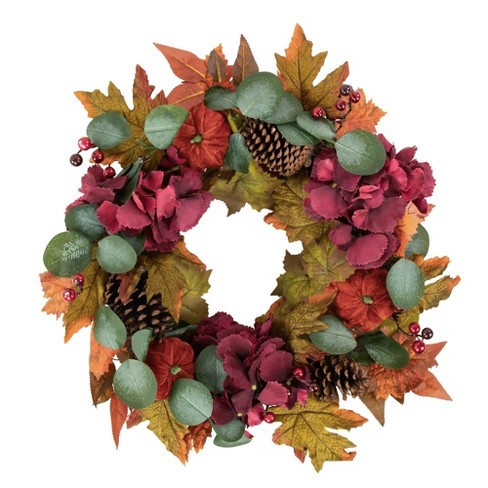 Northlight Fall Harvest Artificial Floral And Pinecone Wreath - 22 ...