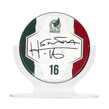 International Soccer Hector Herrera Mexico Team Signables, Authentic Match-Ball Leather, Facsimile Signed Memorabilia - Green/White