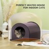 Gulches 14in H x 21in W x 16in D WarmDome Cat House Brown 1 Pack Heated Shelter Livestock Supplies Product type - 4 of 4