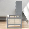 Mshliw Wooden Daybed with Trundle, Glass Storage Cabinets, Shelves & LED Lighting - Modern Pine Frame with Built-in Storage - 2 of 4