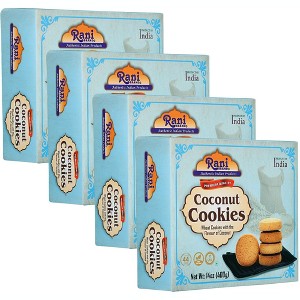 Coconut Cookies - 14oz (400g) Pack of 4 - Rani Brand Authentic Indian Products - 1 of 4