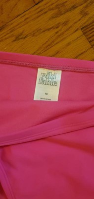 Women's Mid-rise Full Coverage Bikini Bottom - Wild Fable™ Pink 1x : Target