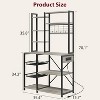 7-Tier Industrial Bakers Rack with Power Outlets – Microwave Stand with Wire Baskets, Hanging Hooks & Large Coffee Bar Station - 2 of 4
