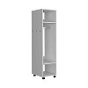 Chery Life 63" Tall Wardrove with Mirror, Three Shelves, Casters and Hanging Rod, Armoire, Bedroom Clothes Storage - 2 of 4