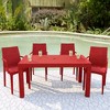 LeisureMod Mace Modern Dining Arm Chair for Indoor and Outdoor Home, Set of 4 - 2 of 4