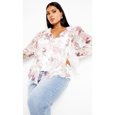 Women's Plus Size Sweet Nothings Top - white | CITY CHIC