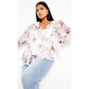 Women's Plus Size Sweet Nothings Top - white | CITY CHIC - 1 of 4