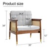 Armchair Solid Wood Single Sofa with High Rebound Sponge Sofa Cushion - 2 of 4