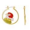 Dr Seuss Grinch Mismatched Head Hoop Earrings - 2 of 3