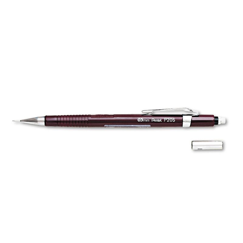 Pentel Sharp Mechanical Drafting Pencil 0.5 mm Burgundy Barrel P205B, 2 of 3