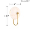 Possini Euro Design Possini Euro Tarquin 11 1/4" High Brass and Alabaster LED Wall Sconce - image 4 of 4