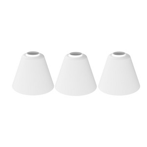 DORESshop 19 in. 3-Pack Antique White Vanity  Frosted  Glass Lampshade - 1 of 4