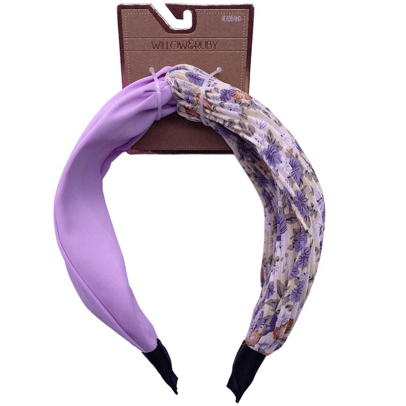 Willow & Ruby Women's Headband - Floral and Wide Color Block Headband for Women, 1 of 5