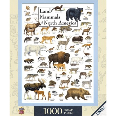 MasterPieces Poster Art - Land Mammals of North America 1000pc Puzzle