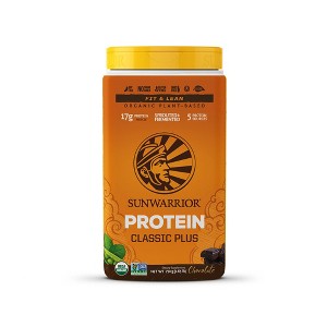 Classic Plus Protein Powder, Plant-Based Protein, Sunwarrior, Chocolate Flavor, 750gm (30 Servings) - 1 of 4