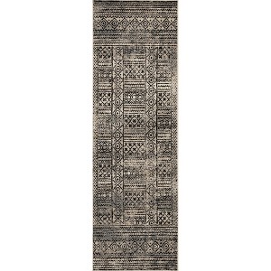 Vintage Rustic Distressed Modern Indoor Runner or Area Rug by Blue Nile Mills - 1 of 4